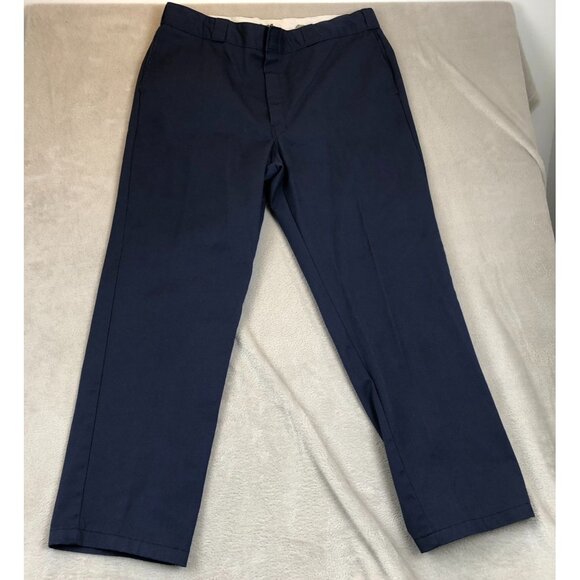 Dickies Men's Work Pants 40x32 874 Original Fit Navy Straight Chino Flat Front - Picture 10 of 11